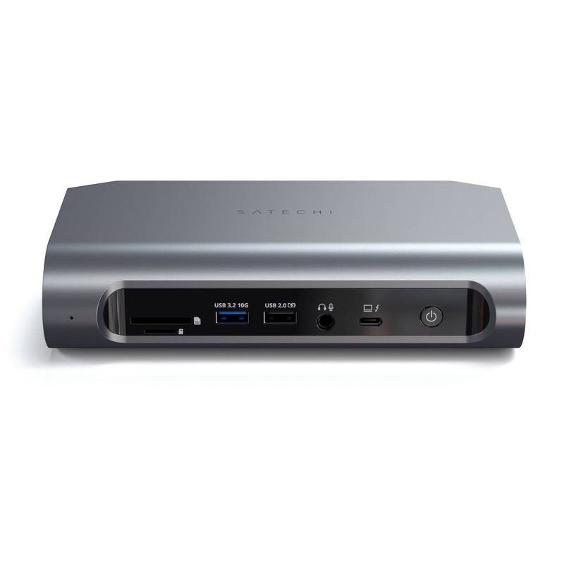 Satechi-Thunderbolt-4-Multimedia-Pro-Andocken-Dock-Schwarz---Grau--ST-DT4PMM-EU-