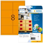 HERMA Special - Permanent selbstklebende, matte, fluoreszierende Papieretiketten - Luminous Orange - 99,1 x 67,7 mm - 16