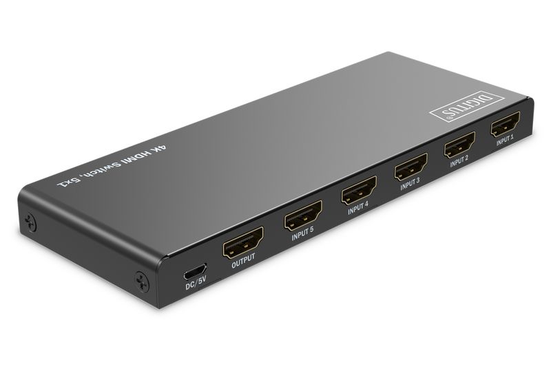 Switch-HDMI-4K-DIGITUS-5x1-4K-60Hz-HDCP-2.3-HDMI-2.0