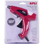 Apli Pistola per colla a caldo Apli da 40 W per barre Ø11 mm - Include 2 barre di colla Ø11 mm x 10 cm - Colore rosso