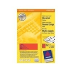 Avery - Aktenetiketten (File Folder Labels) - Rot - 105 x 37 mm - 1600 Etikett(en) (100 Bogen x 16) (3452)