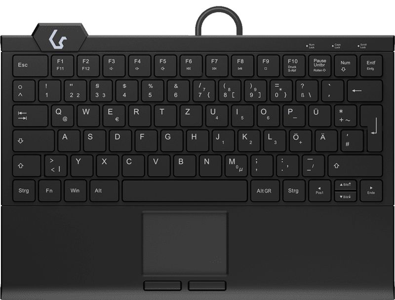 Tastiera-KEYSONIC-Mini-QWERTZ-ABS-USB-touchpad-integrato