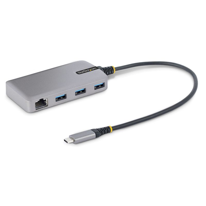 StarTech.com-Hub-USB-C-con-Ethernet-a-3-porte-USB-A-Gigabit-Ethernet-RJ45-USB-3.0-5Gbps-Alimentazione-da-bus-fino-a-15W-Cavo-lungo-30cm---Adattatore-hub-USB-Type-C-portatile--5G3AGBB-USB-C-HUB-