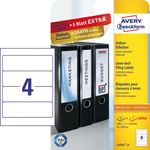 Avery File Folder Labels - etichette per cartelle - bianco - 192 x 61 mm 100 etichetta(e) (25 fogli x 4) (L4761-25)