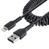 StarTech.com-Cavo-Lightning-a-USB-A-Spiralato-da-1m-Certificato-MFi-Cavetto-iPhone-di-Ricarica-in-Fibra-Aramidica-Resistente-con-Rivestimento-in-TPE-Adattatore-Lightening-USB-Nero--RUSBALT1MBC-