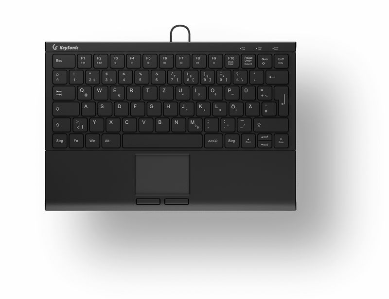 Tastiera-KEYSONIC-Mini-QWERTZ-ABS-USB-touchpad-integrato