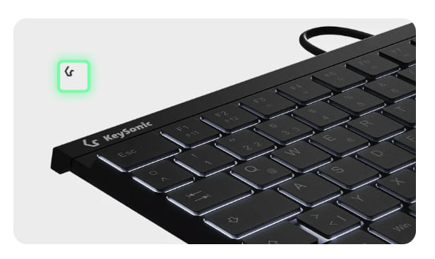 Tastiera-KEYSONIC-Mini-QWERTZ-ABS-USB-touchpad-integrato