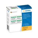 HERMA - Etichette numeriche autoadesive - bianco verde - 15 x 22 mm - 2000 etichetta(e) (1000 fogli x 2) (4834)