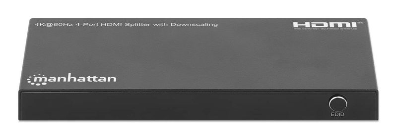 Manhattan-208369-ripartitore-video-HDMI-4x-HDMI--HDMI-4K-SPLITTER-4-PORT-DOWNSCA---4K-60HZ-MICRO-USB-POWERED-BLACK-