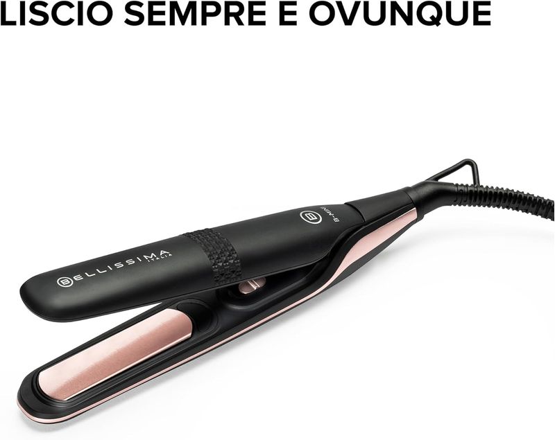 Imetec-Piastra-Capelli-Bellissima-B-Mini-Matt-Black-and-Metallic-Rose