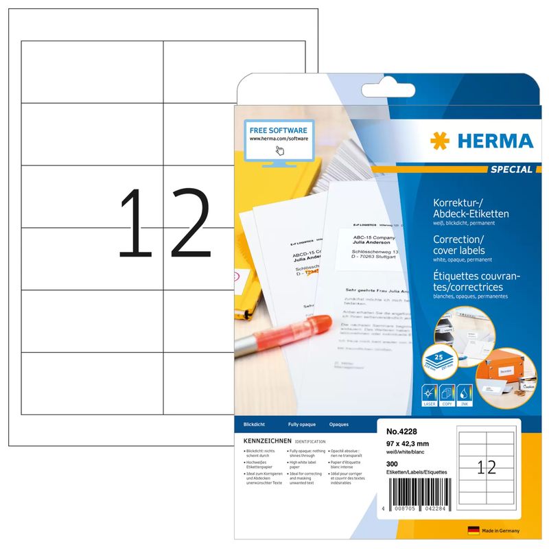 HERMA-Special---Etichette-di-carta-per-correzione-copertura-opaca-autoadesiva-permanente---bianco---97-x-423-mm---300-et