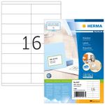 HERMA Premium - Etichette autoadesive permanenti in carta laminata opaca - bianco - 105 x 35 mm - 1600 etichetta(e) (100