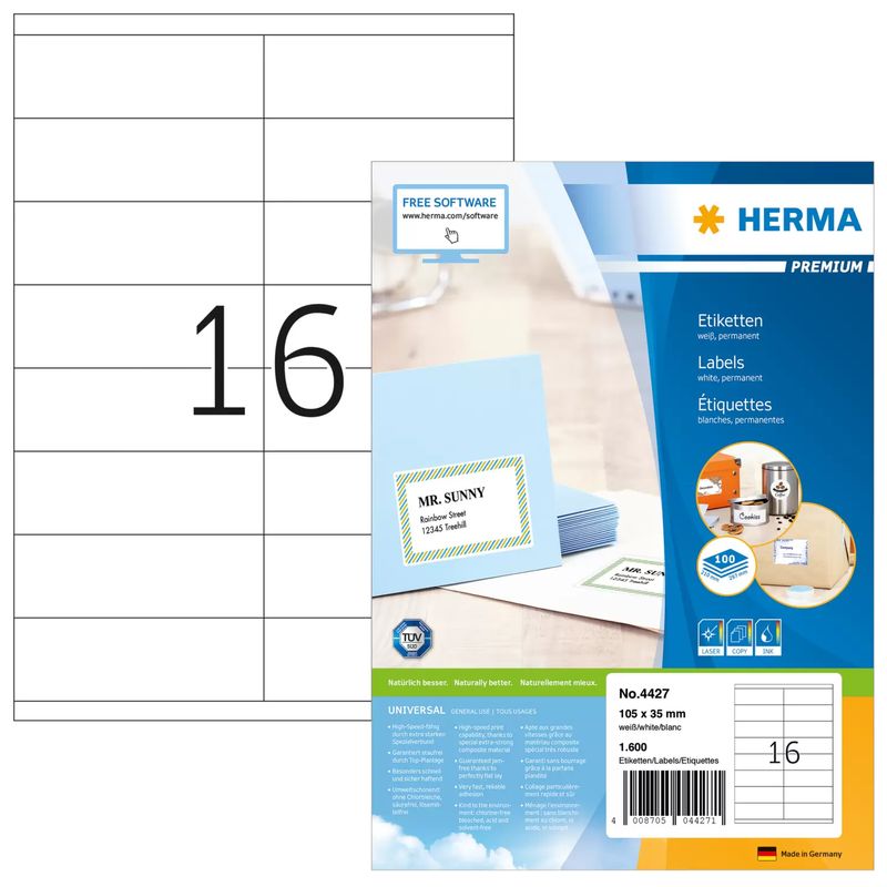 HERMA-Premium---Etichette-autoadesive-permanenti-in-carta-laminata-opaca---bianco---105-x-35-mm---1600-etichetta-e---100