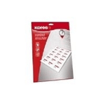 Kores Etichette Universali 70 x 37 mm Bianco 25 Fogli Senza Bordo - 1 Pezzo (L7037.25)