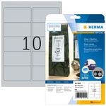 HERMA SuperPrint LaserCopy - etichette in lamina - argento - 50,8 x 96 mm - 250 pezzi. (25 fogli x 10) (4099)