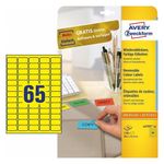 Avery Zweckform - Adesivo rimovibile - Giallo - 38,1 x 21,2 mm 1300 etichetta(e) (20 fogli x 65) etichette