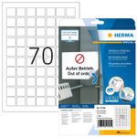 HERMA - Etichette in carta opaca autoadesive rimovibili - bianco - 24 x 24 mm 1750 etichetta(e) (25 fogli x 70) (10105)