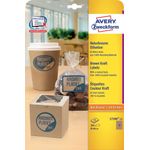 Avery Zweckform L7106 - Etiketten - permanent adhesive - Naturbraun - 60 mm rund 240 Etikett(en) (20 Bogen x 12)