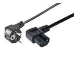 Microconnect Power Cord CEE 7/7 - Angled - C15 3m black Power Cord - Schuko Angled - Angled C15 3m black - Warranty 300M