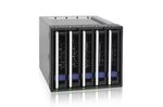 IcyDock-FatCage-MB155SP-B---5-Bay-EZ-Tray-3.5--SATA-Hard-Drive-Hot-Swap-Backplane-Cage-in-3x-External-5.25--Bay