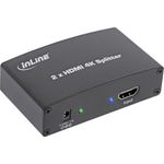 InLine HDMI Splitter 2 porte, 3D, FullHD, HDCP, 4K2K compatibile, alimentatore