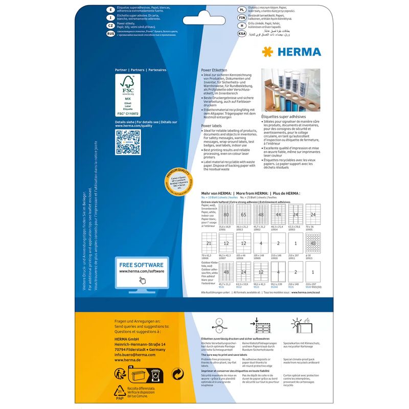 HERMA-Special---Etichette-in-carta-opaca-extra-resistente-autoadesiva---bianco---254-x-169-mm---2800-etichetta-e---25-fo