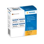 HERMA - Etichette portanumeri autoadesive - bianco/blu scuro - 15 x 22 mm - 2000 etichetta(e) (1000 fogli x 2) (4833)