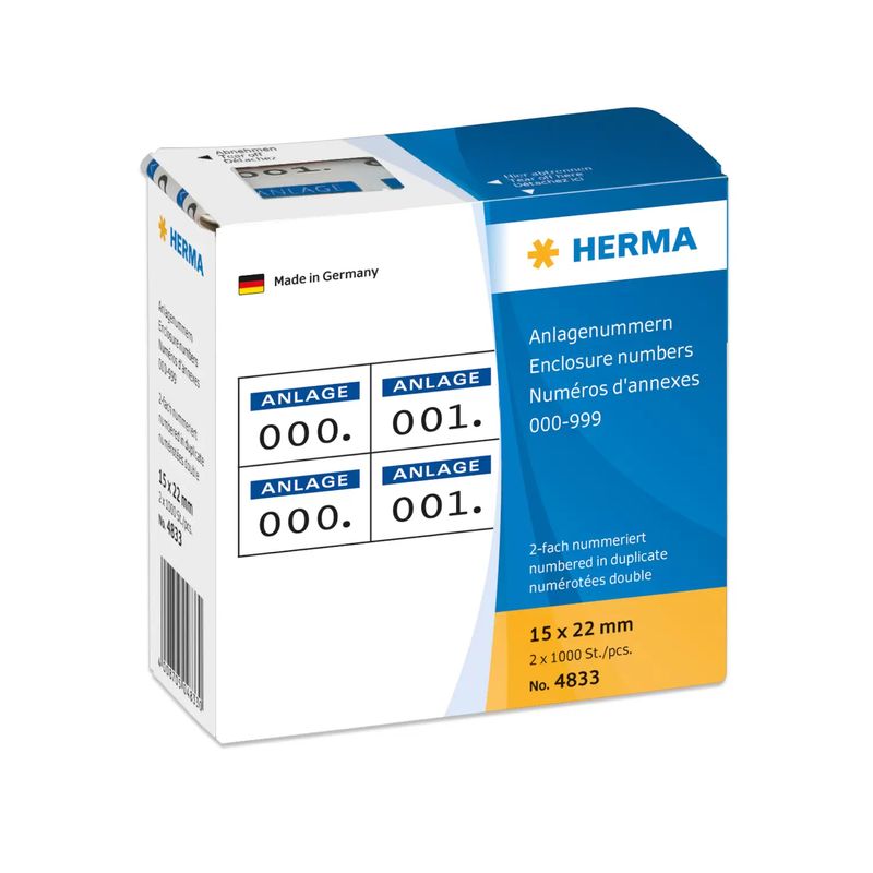 HERMA---Etichette-portanumeri-autoadesive---bianco-blu-scuro---15-x-22-mm---2000-etichetta-e---1000-fogli-x-2---4833-