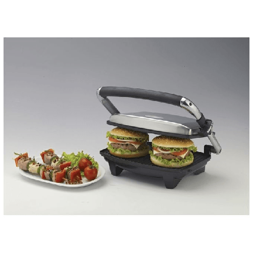 Ariete-1911-Toast--Grill-Slim---Piastra-elettrica-antiaderente-per-toast-e-sandwich---piastra-rigata---1000-Watt---Argento