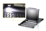 ATEN-8-Port-Single-Rail-17--Widescreen-LCD-KVM-Switch-with-USB-Peripheral-Support-Broadcast-Mode-Daisy-Chain-and-Externa