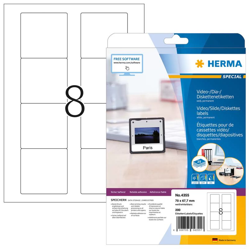 HERMA-SuperPrint---Etichette-autoadesive-su-dischetto---bianco---677-x-70-mm---25-pz.--4355-