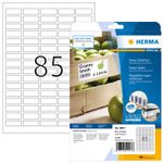 HERMA - Etichette di carta autoadesive opache - bianco - 37 x 13 mm 2125 etichetta(e) (25 fogli x 85) (10917)