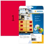 HERMA Special - Permanent selbstklebende, matte, fluoreszierende Papieretiketten - Luminous Red - A4 (210 x 297 mm) - 20