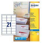 Avery---Etichette-per-indirizzi---bianco---635-x-381-mm---525-etichetta-e---25-fogli-x-21---J8160-25-