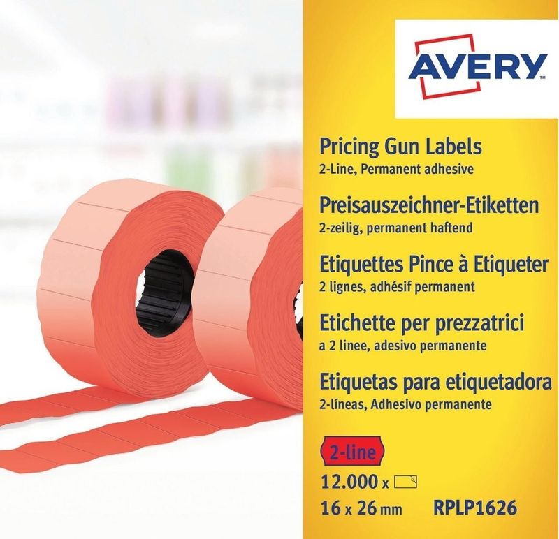 Avery-Zweckform-RPLP1626---Carta---Adesivo-permanente---Perforato---Rosso---26-x-16-mm-12000-Etichetta-e---10-Rotolo-i--