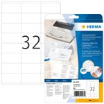 HERMA - Etichette per indirizzi autoadesive (opache) - bianco - 70 x 36 mm - 480 etichetta(e) (20 fogli x 24) - (4443)