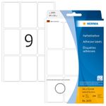 HERMA - Etichette di carta autoadesive opache e permanenti - bianco - 34 x 53 mm 288 etichetta(e) (32 fogli x 9) (2470)