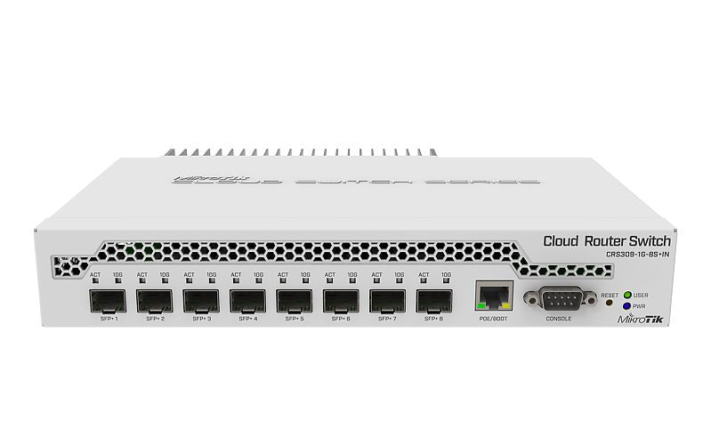 Mikrotik-CRS309-1G-8S-Gigabit-Ethernet-gestito--10-100-1000--Power-over-Ethernet--PoE--Bianco--CRS309-1G-8SIN-