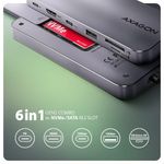 AXAGON-HMC-6GM2-Multiport-Hub-USB-C-3.1-M.2-NVMe-SATA-HDMI-Gbit-LAN-1x-USB-A-1x-USB-C-CR--HMC-6GM2-