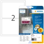 HERMA - Etichette autoadesive in film di poliestere opaco - bianco - 135 x 190 mm 50 etichetta(e) (25 fogli x 2) (8333)