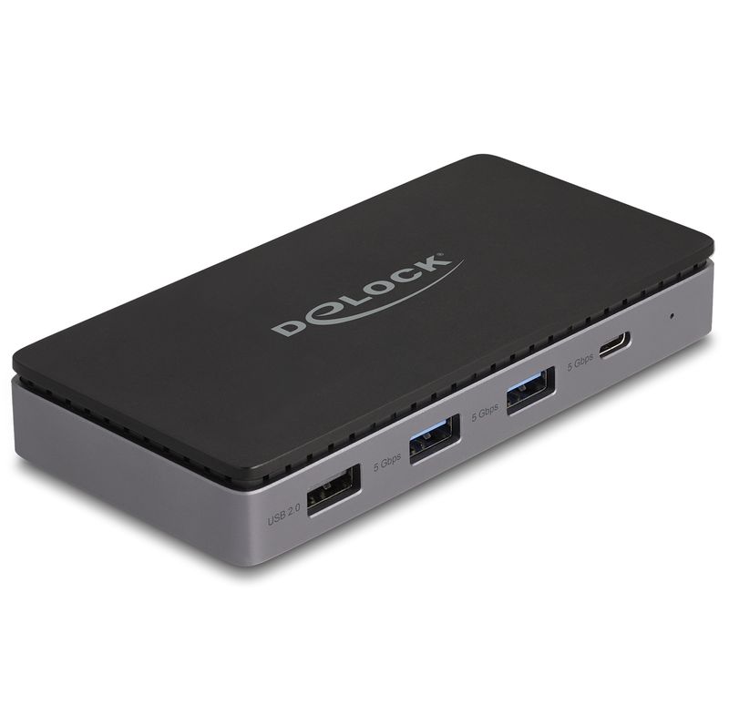 Delock-Docking-Station-USB-Tipo-C-4K---Doppio-HDMI-MST---USB---Gibabit-LAN---PD-3.0-85-W