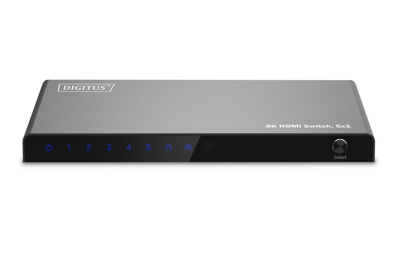 Switch-HDMI-8K-DIGITUS-5x1-8K-60Hz-HDR-HDCP-2.3-HDMI-2.1