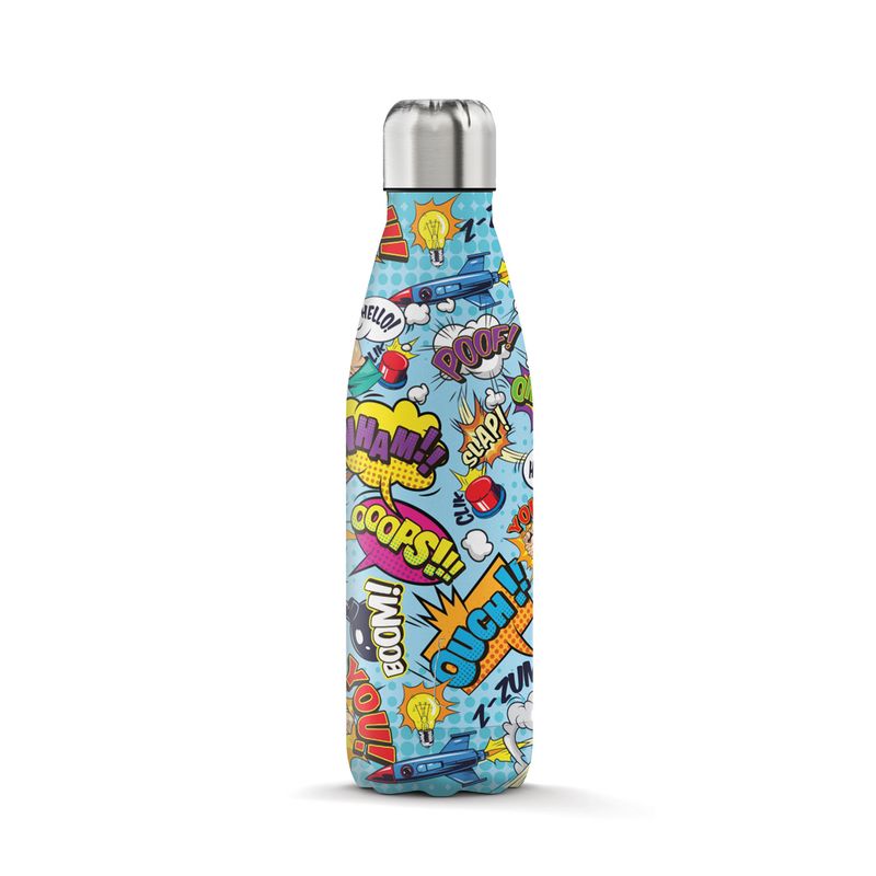 Steel-Bottles-Comic-Bottiglia-Termica-in-Acciaio-Inox-500ml-Chiusura-Ermetica-Borraccia-Portatile