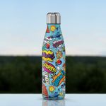 Steel-Bottles-Comic-Bottiglia-Termica-in-Acciaio-Inox-500ml-Chiusura-Ermetica-Borraccia-Portatile