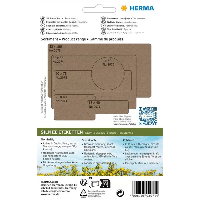 HERMA-Buropackung-Vielzwecketiketten-Silphie-52x82mm---24-Blatt--2074-