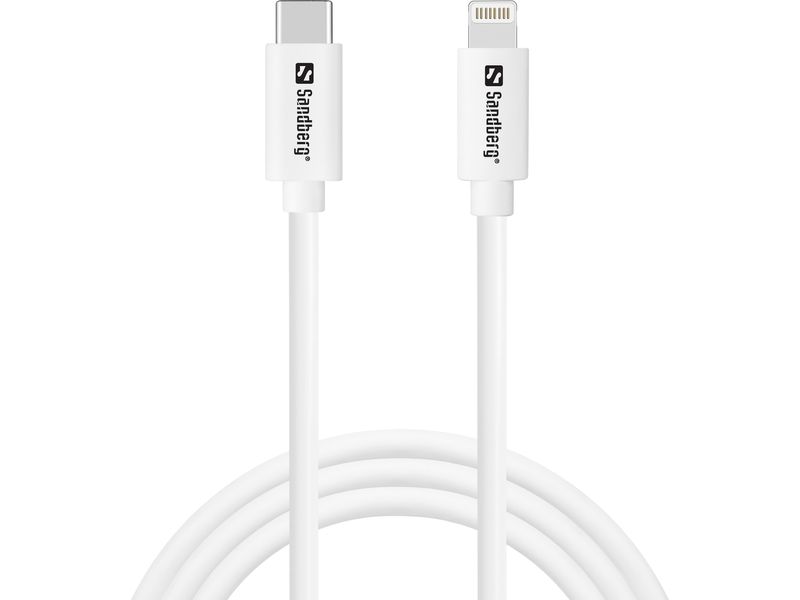 Sandberg-USB-C-PD-to-Lightning-MFI-1M-Bianco