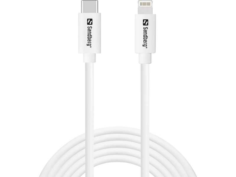 Sandberg-USB-C-PD-to-Lightning-MFI-2M-Bianco