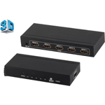 Shiverpeaks ®-PROFESSIONAL--HDMI Switch, 4x IN 1x OUT, 4K2K, 3D, Metallgehäuse, VER1.4 (SP05-02004)