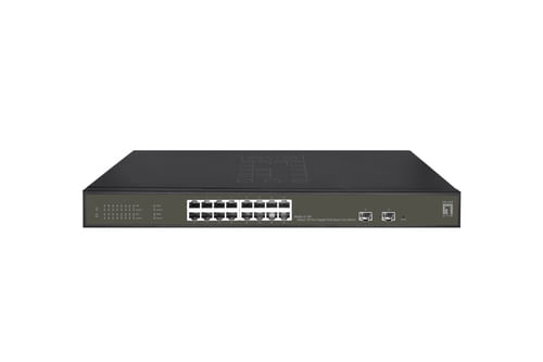 LevelOne-GES-2118P-switch-di-rete-Gestito-L2-Gigabit-Ethernet--10-100-1000--Supporto-Power-over-Ethernet--PoE--Nero