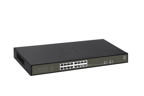 LevelOne-GES-2118P-switch-di-rete-Gestito-L2-Gigabit-Ethernet--10-100-1000--Supporto-Power-over-Ethernet--PoE--Nero